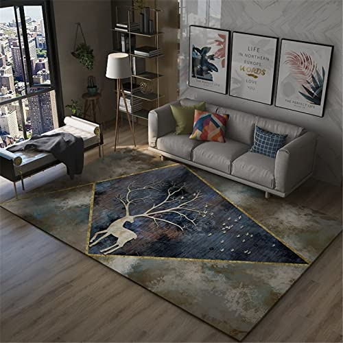 DJHWWD Gamer Teppich webteppich Lila Grau Rechteck Schlafzimmer Wohnzimmer Dekoration Verschleißfester Anti-Rutsch-Teppich langfloorteppiche 80X120CM