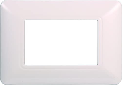 Placca Compatibile Con Bticino Matix, Placche In Plastica, 1 Pezzo (3 Posti/Moduli,Bianco)