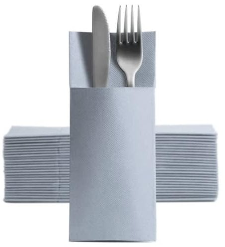 CHIC 1250 Softpoint Besteckservietten Bestecktaschen grau