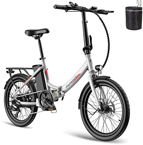 Fafrees F20 Lite, klapprad e-Bike 20 Zoll, Elektrofahrrad 36V 16.75Ah Akku, City Bike Herren Damen 250W 25km/h, Reichweite bis zu 65-130 km E-Fahrrad, Weiß