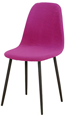 Meigeh Housses de Chaise scandinave Revêtement de chaises de Cuisine Housse de Chaise scandinave pour Salle à Manger Extensibles Lot de 4 Rose Rouge