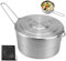 DOERDO Stainless Steel Camping Cook Pot with Lid and Folding Handle, 1.5L Camping Cookware Large Capacity Bento Pot for Outdoor Hiking Picnic