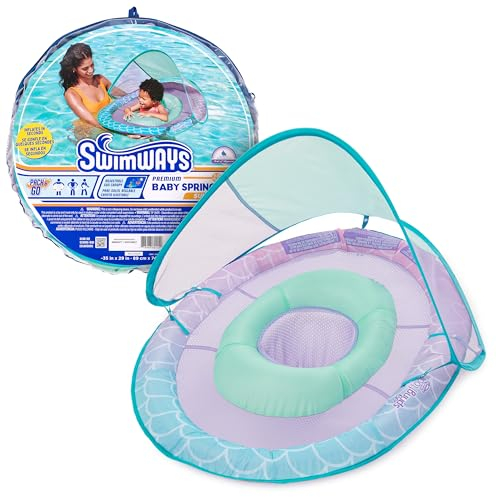 SwimWays Sun Canopy gonfiabile per neonati da 9 a 24 mesi, motivo: sirena