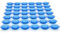 PYJLBX Magnete für Magnettafel, 42 Stück Stark, Kühlschrankmagnete Bunt Rund Transparent Klein, für Kühlschrank Magnetwand Pinnwand Whiteboard (Blau)
