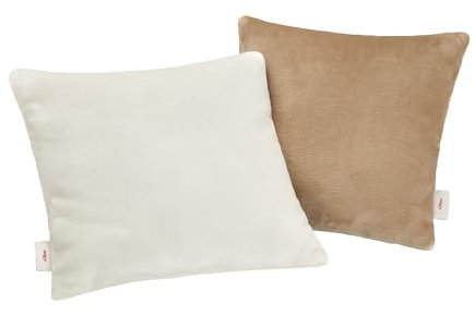 s.Oliver Doublesoft Kissenbezug 40x40 cm - super kuschelig & weich, Polyesterflausch 2 Stück beige