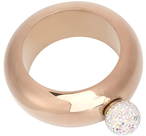 Petaca de acero inoxidable, pulsera a prueba de fugas, botella de agua, botella de agua de metal, fácil de llevar, para fiesta, boda, 3.5 onzas (brillante