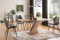 Design Esstisch GS-555 Eiche Wotan - Silber matt ausziehbar 140-180 cm