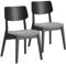 HOMN LIVING Susi Stühle, Schwarz, Massivholz, 49 cm (Breite) 52 cm (Tiefe), 82 cm (Höhe)