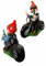 Gartenzwerg Motorrad Rocker Heavy Metal