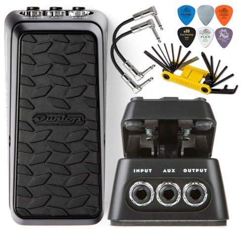 Tonebird Dunlop DVP4 Volume X Mini Effektpedal mit Patchkabel, Multi-Tool, Picks Bundle