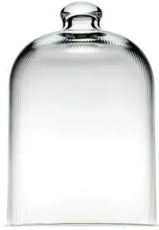 SWEET HOME Varotto & Co. CC00525LU Glocke aus Glas, gerillt, transparent, hoch, für Kuchen und Obst, 17 cm, Durchmesser 11 cm