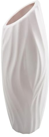 Vaso Di Plastica Bianca Per Fiori,Vaso infrangibile effetto ceramica - Vasi con accenti in stile geometrico per casa, soggiorno, tavolo, ufficio, verde, rosa