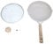Maifan Padella in Pietra, Padella Grande da 24 Cm con Riscaldamento Rapido e Uniforme con Manico in Legno e Coperchio per Cucina Domestica Ristorante Campeggio