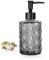 Glas Seifenspender Schwarz Pumpflasche,11oz Seifenspender mit Kunststoff Pumpkopf, Nachfüllbarer Handseifenspender für Küche Badezimmer 1 Stück, Duschgel Shampoo Spender, Seifenspender Set