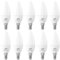 LOEODO E14 LED Bulbs 40W Equivalent, 6W Screw Light Candle Bulb, 470 Lumens, 6000K Cool White, Small Edison Screw Bulbs, Non-Dimmable, Pack of 10