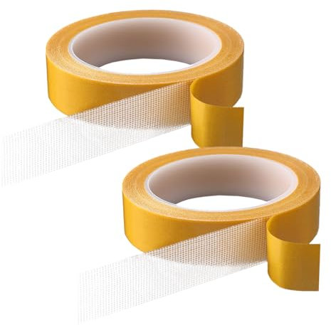 LNGJIN Nastro Biadesivo,2 Rotolo 3cm x 20m Nastro Biadesivo in Tessuto Trasparente Resistente,Nastro Biadesivo Multifunzionale,Biadesivo Extra Forte,per Fissaggio Sicuro di Tappeti, Vestiti