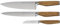 WMF Grand Wood Messerset 3teilig, Messer Holzgriff, Made in Germany, Olivenholzgriff, Messer geschmiedet, Küchenmesser Spezialklingenstahl, Performance Cut, einzigartiger Griff