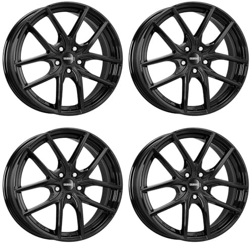 4x Dezent Felgen Alufelgen TO black 7.5Jx18 ET50 5x112 kompatibel mit Volkswagen Golf Jetta Touran ID.3 T-Roc