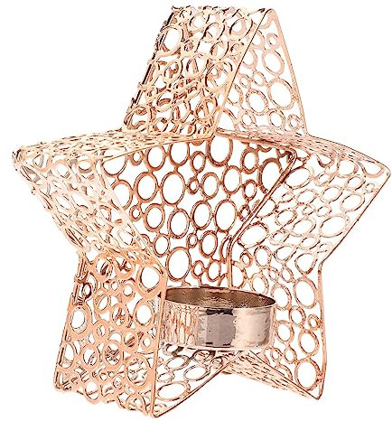 LIFKICH Stabkerzenhalter Für Deko Kerzenständer in Sternform Metallkerzenhalter Tisch Tischdekoration Für Schreibtischdeko
