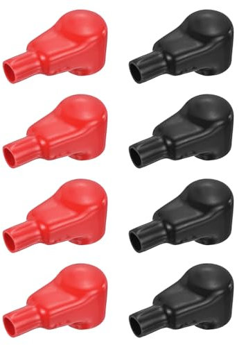 sourcing map Battery Terminal Cover, 6 Pcs Battery Terminal Protector Truck Battery Terminal Cover Positive Negative Poles Stud Covers L11-25-65mm for Car Accessories Truck Marine Boat