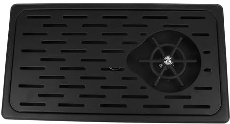 Glass Rinser, Automatic Glass Rinser Glass Rinser For Kitchen Sink with Water Pipe Pitcher Rinser Drain Drip Tray Stainless Steel Bar Glass Rinser For Sink Cup Washer High