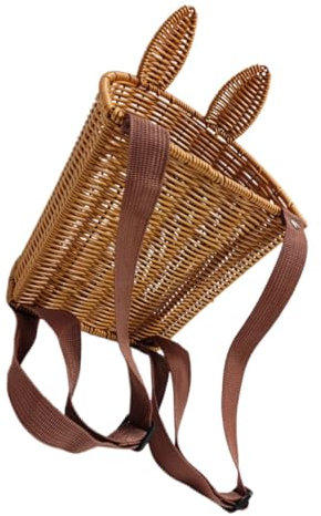 TOPBATHY Aufbewahrungskorb aus Rattan picknickkorb für Power Waschmaschine Sparbüchse Osterhasen basteln Teekorb Rattankorb für die Hochzeit Korb für Hasenohren pp Brown