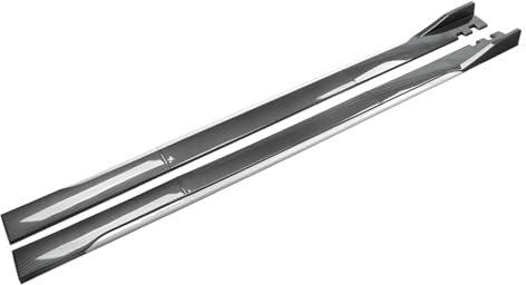 FCNNYBF Car Side Skirts for Dacia Duster 2010-2020 2021 2022 2023 2024 2025, Side Step Skirt Extension Anti-Collision Protector Side Running Boards Car Styling Accessories,Carbon Fiber-White