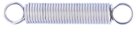 Molla di tensione in acciaio inossidabile 304, 2.5mmx22mmx500mm, molla a doppio gancio ad anello chiuso, 1 pezzi