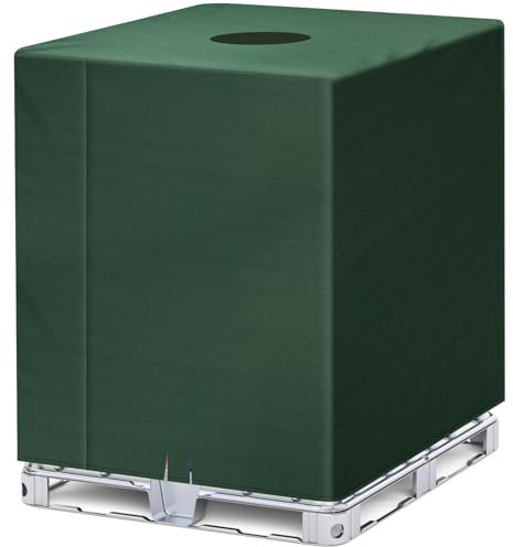 IBC Tank Abdeckung 1000L, Oxford IBC Container Abdeckung, Anti-UV IBCS Schutzhülle, Schutzplane Regenwassertank, Geeignet für 1000L IBCS-Tank Container Cover,120 x 100 x 116 cm