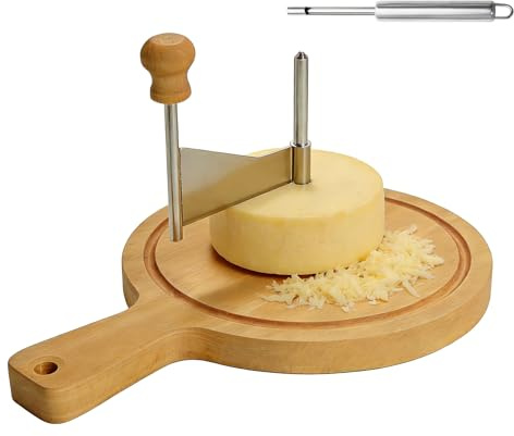 Yallmie Rizador de Queso, Giratorio Rizador de Queso Circular para Flor y Virutas de Queso Curado Decorativas Tete de Moine Cortador para Cortar Queso Mantequilla y Foie Gras Etc