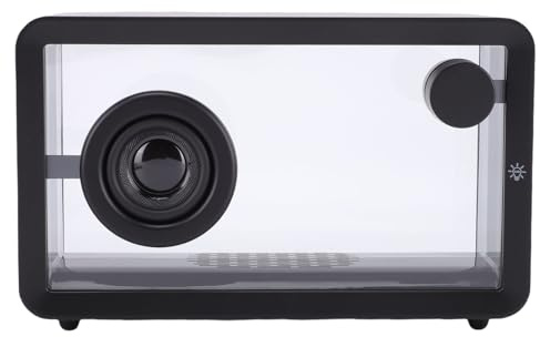 Hamwesh Bluetooth Speaker, Transparent Design with RGB Lights and Bluetooth 5.1, Portable Speaker, with Lights, with USB Port and AUX Input for Outdoor Home