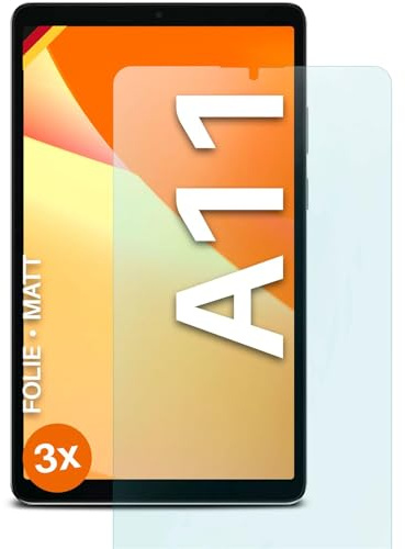 moex FlexProtect Schutzfolie matt kompatibel mit Samsung Galaxy Tab A11 Folie gegen Reflexionen, Anti Reflex Displayschutz, matte Displayfolie, robust und Kratzfest – 3 Stück