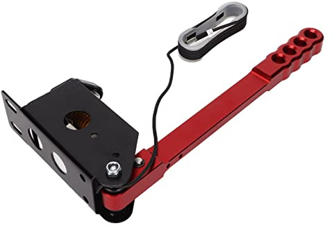 SALALIS PC-Handbremse Rot, Hochwertige USB-Handbremse für Rennspiele, für Sim-Racing-Zubehör, Hergestellt aus CNC-Aluminiumlegierung