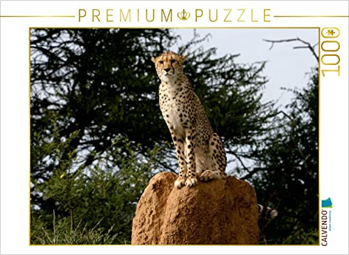 CALVENDO Puzzle Geparden – Beobachtungsposten | 1000 Teile Lege-Größe 64 x 48 cm Foto-Puzzle für glückliche Stunden