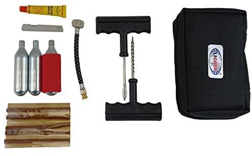 KIT PROFESIONAL para REPARAR PINCHAZOS A GAS C02 rueda coche y moto, reparación pinchazos de Neumaticos Tubeless sin camara LICOTA - TOP 1 EN VENTAS