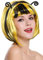 WIG ME UP - 91575-ZA2B+ZA103 Perücke Damen Karneval Fasching Biene Hummel schwarz gelb gesträhnt Bob Fühler