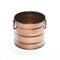 CraftMill 10cm Tall Dark Copper/Bronze Coloured Metal Bucket - 2 moveable handles/utensil condiment catering holder