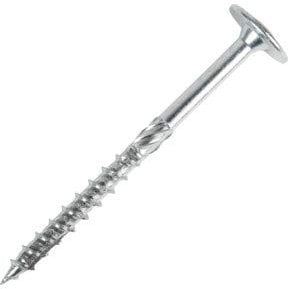 STIER Vis à tête cylindrique, 100 pièces, acier, 6x80 mm, galvanisé, agréation ETA, vis à bois pour construction, vis à bois tête cylindrique 100 pièces