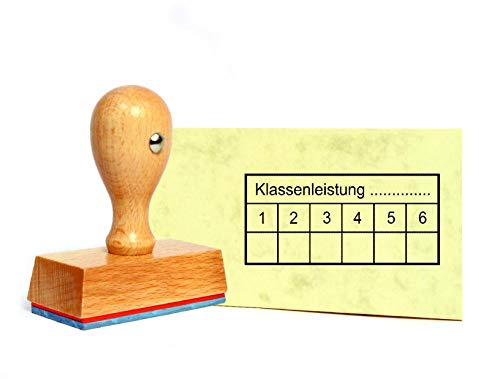 Stempel Klassenleistung - ca. 50 x 25 mm - Notenübersicht Schüler Lehrer