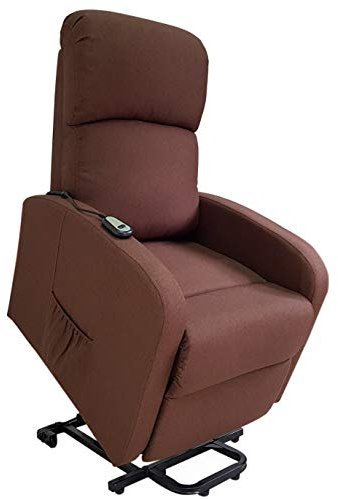 Gardenia Mysa Elettrica, Poltrona Alzapersona, Legno, Tessuto, Acciaio, Marrone, Standard