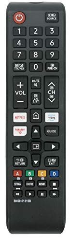 VINABTY BN59-01315B Télécommande de Remplacement pour Samsung TV UE50RU7170U UE50RU7172U UE50RU7175U UE50RU7179U UE55RU7100 avec Boutons de télévision Raukten pour Netflix Prime Video