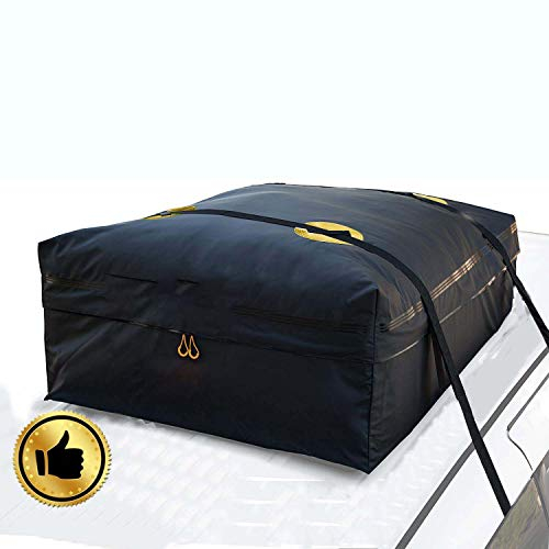 Namotu Cargo Bag, AUPERTO Roof Bags 425 Liters Storage Capacity Waterproof for Cars, Vans or SUVs 95x95x46cm (black) (15 Cubic Feet)