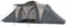 Skandika Daytona 6 Person/Man Dome Family Camping Tent with 3 Sleeping Cabins, 3000 mm Water Column, 195 cm Peak Height & Sun Canopy (Grey)