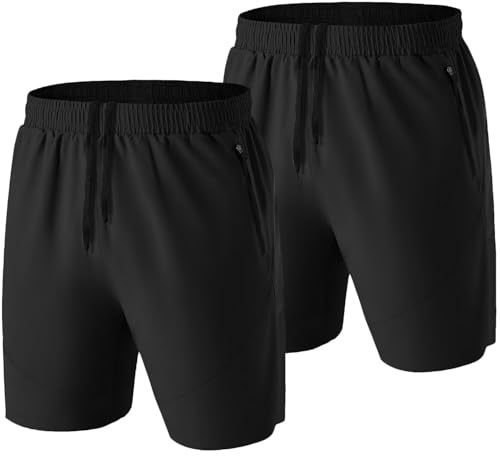 HMIYA Sporthose Herren Kurz mit Reißverschlusstasche | Atmungsaktiv Sport Shorts mit Reißverschluss,Leichte Kurze Hose Schnelltrocknend,Ideal für Laufen,Fitness und Freizeit