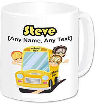 Bus Driver Gifts - Personalised School Bus Driver Mug - Great For Birthday Christmas Appreciation Thank You Gifts Key Worker Work Present Idea