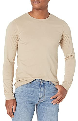 Bella Canvas Men's Sueded Airlume Long Sleeve Tee, Driftwood, Large