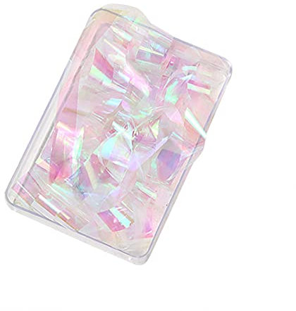 Nail Stickers & Decals For Womens Holographic Aurora Ice Cube Cellophane Nail Art Foil Transfer Roll Set Mix-Pattern Stickers 10 Colors