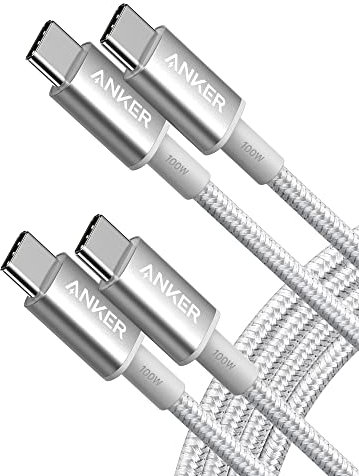 Anker 333 USB C to USB C Charger Cable (6ft 100W, 2-Pack), USB 2.0 Type C Charging Cable Fast Charge for MacBook Pro 2020, iPad Pro 2020, iPad Air 4, Samsung Galaxy S21, Pixel, Switch, LG, and More