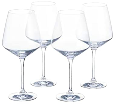 Rcr set di 6 calici in vetro aria per vini rossi cl 79