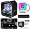 GeeekPi Raspberry Pi Mini Tower NAS Kit, Raspberry Pi Ice Tower Kühler mit PWM RGB Lüfter, M.2 SATA SSD Erweiterungsplatine, GPIO 1 bis 2 Erweiterungsplatine nur für Raspberry Pi 4 Modell B